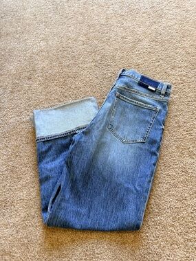 Daze Denim Women’s Far out high rise wide leg Jeans pre cuffed sz 29